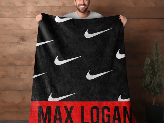 Personalized Nike Name Blanket