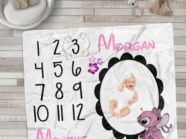 Baby Angel Stitch Milestone Blanket