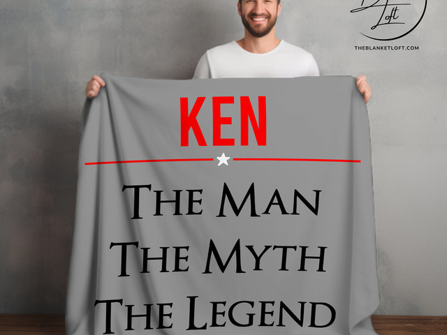The Man The Myth The Legend Blanket With Name
